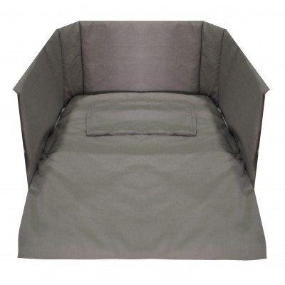 Completo Piumone Sfilabile per Culla Look at Me 80x50 Grigio Tortora