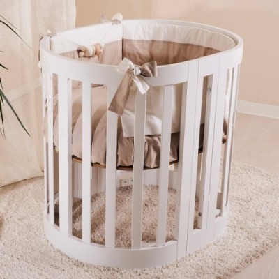 Culla ovale Nanan con kit trasformazione in lettino ed in poltroncine