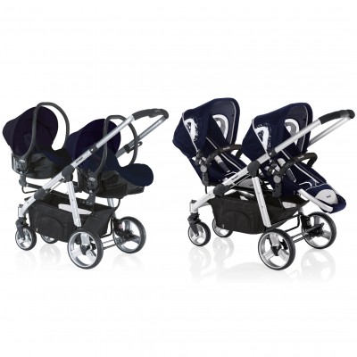 Duo Gemellare Brevi Ovo Twin Blu + Ovetti