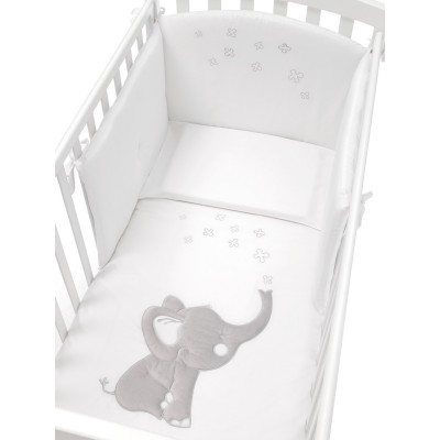 Completo Piumone Erbesi Elly Bianco Grigio