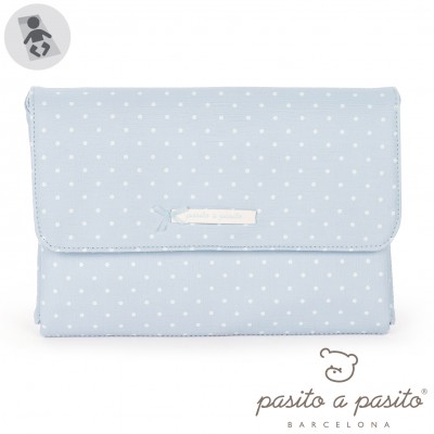 Borsa Fasciatoio da Viaggio Pasito a Pasito Atelier in Ecopelle Azzurro