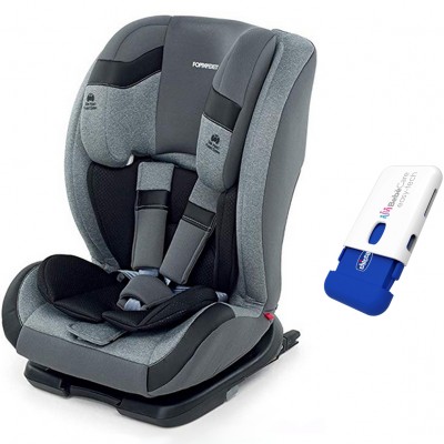 Seggiolino Auto Foppapedretti Isofix Re-Klino Fix Silver GR.123 9-36 KG + Dispositivo Anti Abbandono Chicco BebèCare Easy-Tech