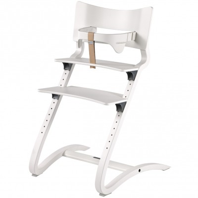 Seggiolone Leander High Chair Bianco + Barra Sicurezza Addominale