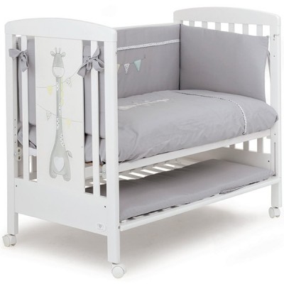 Lettino Ridotto Co-Sleeping Cuoricini Gloria Bianco con Materasso + Piumone