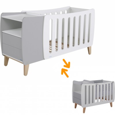 Lettino Culla Micuna Harmony Evolutive Bianco Grigio