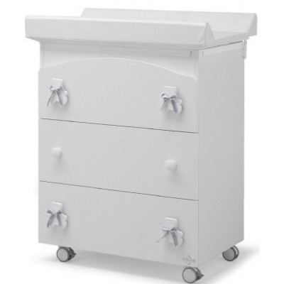Cassettiera Fasciatoio Erbesi Bubu Bianco Grigio