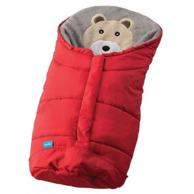Sacco per Seggiolino Auto Gr.0 e Carrozzina Nuvita Ovetto Cuccioli Bear Red Gray Sacco per Seggiolino Auto Gr.0 e Carrozzina Nuvita Ovetto Cuccioli Bear Red Gray