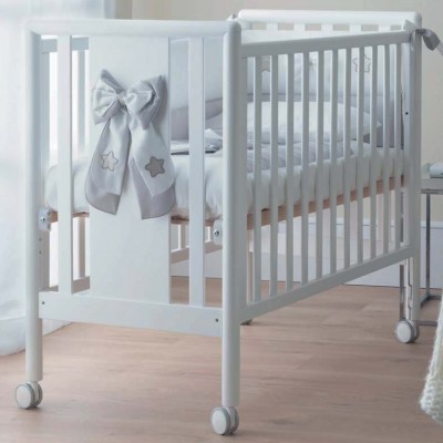 Set Lettino Co-Sleeping Pali Ella Bianco con Piumone e Materasso Lettino Ridotto Co-Sleeping Pali Ella Bianco con Tessile e Materasso