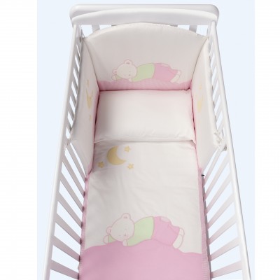 Mibb Completo Piumone Sfilabile Nuvoletta Rosa