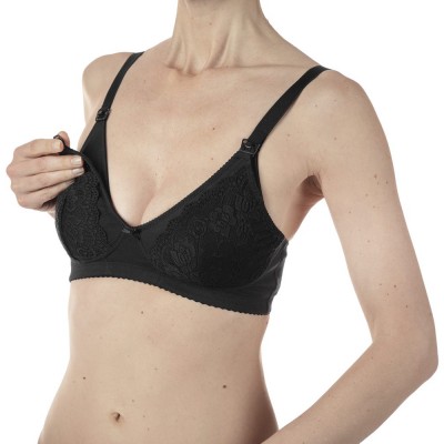 Reggiseno Allattamento Chicco in Cotone Nursing Bra Nero 5C