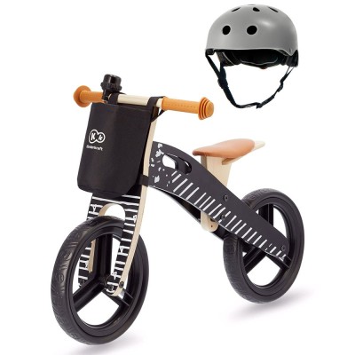  Bici senza Pedali Kinderkraft Runner con Casco Vintage Black