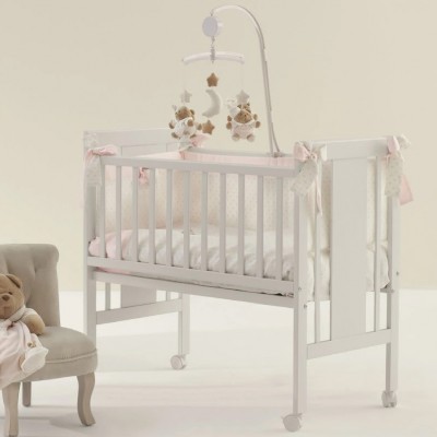 Lettino Nanan Mini-Me Puccio Rosa con Materasso + Completo Piumone