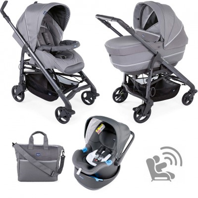 Trio Chicco Love Up BebeCare Anti-abbandono Cool Grey Trio Chicco Love Up Bebe Care Cool Grey
