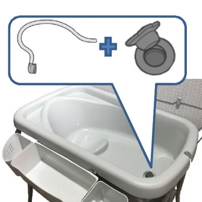 Kit Scarico Chicco per Vaschetta Bagnetto Fasciatoio Cuddle & Bubble Dots