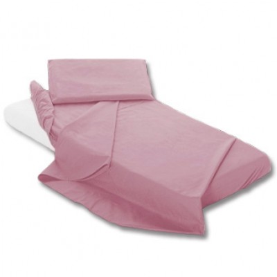 Lenzuoline per Lettino Billo e Pallina 3 Pz Tinta Unita Rosa