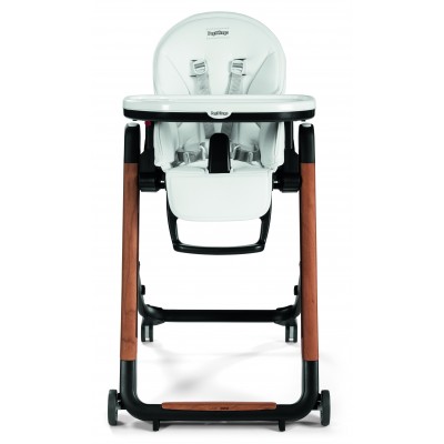 Seggiolone Peg Perego Siesta Wood Bianco - Speciale Eco-Pelle