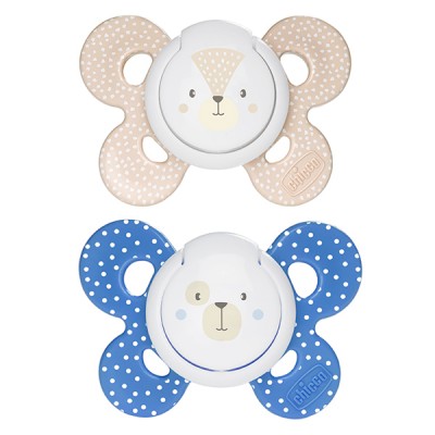 Succhietto Chicco Physio Comfort Silicone 2pz Beige Blu 6-16m