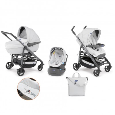 Trio Chicco Love Grey con Kit Auto incluso