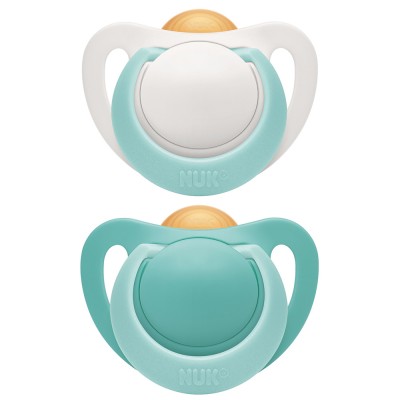 Succhietto Nuk Genius Caucciù 2 Pezzi 18-36 m Bianco e Turchese