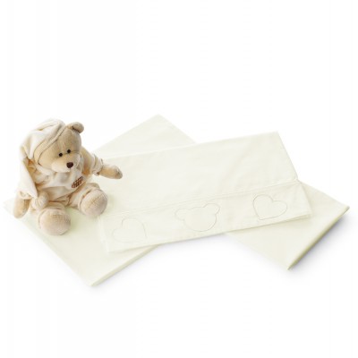 Set Lenzuola Lettino Trasformabile Pali Willy 3pz Beige /