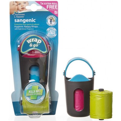 Dispenser con Sacchetti Igienici per Pannolini Wrap And Go Sangenic Tommee Tippee / Dispenser con Sacchetti Igienici per Pannolini Wrap And Go Sangenic Tommee Tippee