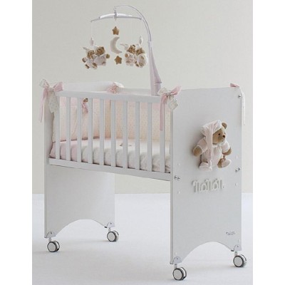 Lettino Co-Sleeping Nanan Puccio Rosa con Materasso + Completo Piumone
