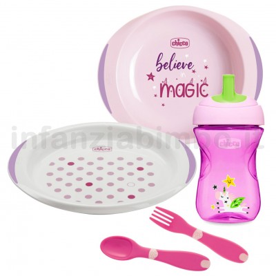 Chicco All You Need 12m Rosa Regalo Set 5 PEZZI 