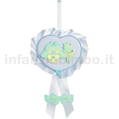 Fiocco Nascita Azzurro Fiocco Nascita Billo E Pallina
