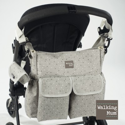 BORSA FASCIATOIO WALKING MUM TIC TIC GRIGIO