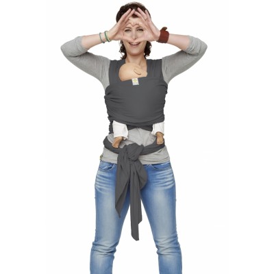 FASCIA PORTA BEBE BYKAY STRETCHY WRAP DELUXE ANTHRACITE TAGLIA M