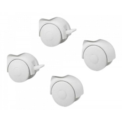 Ruote Di Ricambio Foppapedretti Per Lettini E Bagnetti - 4 Ruote Nylon Gommate, 2 Con Freno - Foto 5