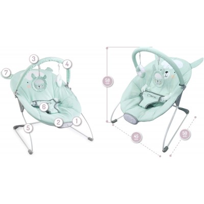 Sdraietta Neonato Sdraietta A Dondolo MoMi LAPIS Per Bambini Fino A 12 Kg, A Sdraietta Regolabile Per Bambini 0-12 Kg