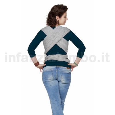 FASCIA PORTA BEBE BYKAY STRETCHY WRAP DELUXE GREY MELEE TAGLIA M