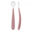 Chicco Cucchiaio Morbido in Silicone 6m+Bi-Pack Rosa