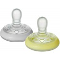 Succhietto Tommee Tippee 2 Pz Simile al Seno Materno 0-6m Grigio Giallo