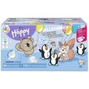 Box Regalo Nascita Happy 84 Pannolini 1 Newborn 2-5 Kg + 112 Salivettine Sensitive