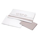 Set Lenzuola Lettino Pali 3pz Birillo Tortora