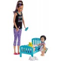 Bambola Barbie Playset Skypper Babysitter Buonanotte