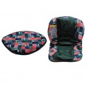 Rivestimento + Cappottina Seggiolino Auto Ovetto Pam Green Scacchi /