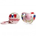 Succhietto Suavinex Anatomico Lattice con Catenella 6m+ Multicolore Rosa /