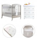 Set Pali Birillo Tortora ( Lettino + Bagnetto + Set Piumone + Materasso )