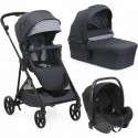 Trio Chicco Seety Boston Grey con Seggiolino Kory Essential i-Size Black
