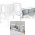 Lettino Culla Co-Sleeping Picci Lella + Materasso e Tessile Grigio