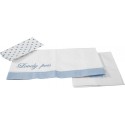 Lenzuoline per Lettino Contact Azzurra Design Lovely Pois Bianco Azzurro