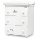 Cassettiera Fasciatoio Baby Fashion Love Bianco Grigio