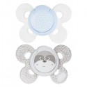 Succhietto Chicco Physio Comfort Silicone 2pz Bianco Beige 0-6m
