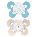 Succhietto Chicco Physio Comfort Silicone 2pz Celeste Beige 6-16m