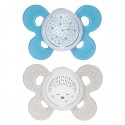 Succhietto Chicco Physio Comfort Night Silicone 2pz Celeste Beige16-36m