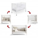 Lettino Evolutivo Co-Sleeping Pali Win Bianco (Trasformabile da Culla a Lettino a Divanetto a Poltroncina + 2 Materassi + Piumone Paracolpi)