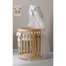 Culla Trasformabile in Lettino Co-Sleep Montessori Cuoricini Leonardo Naturale